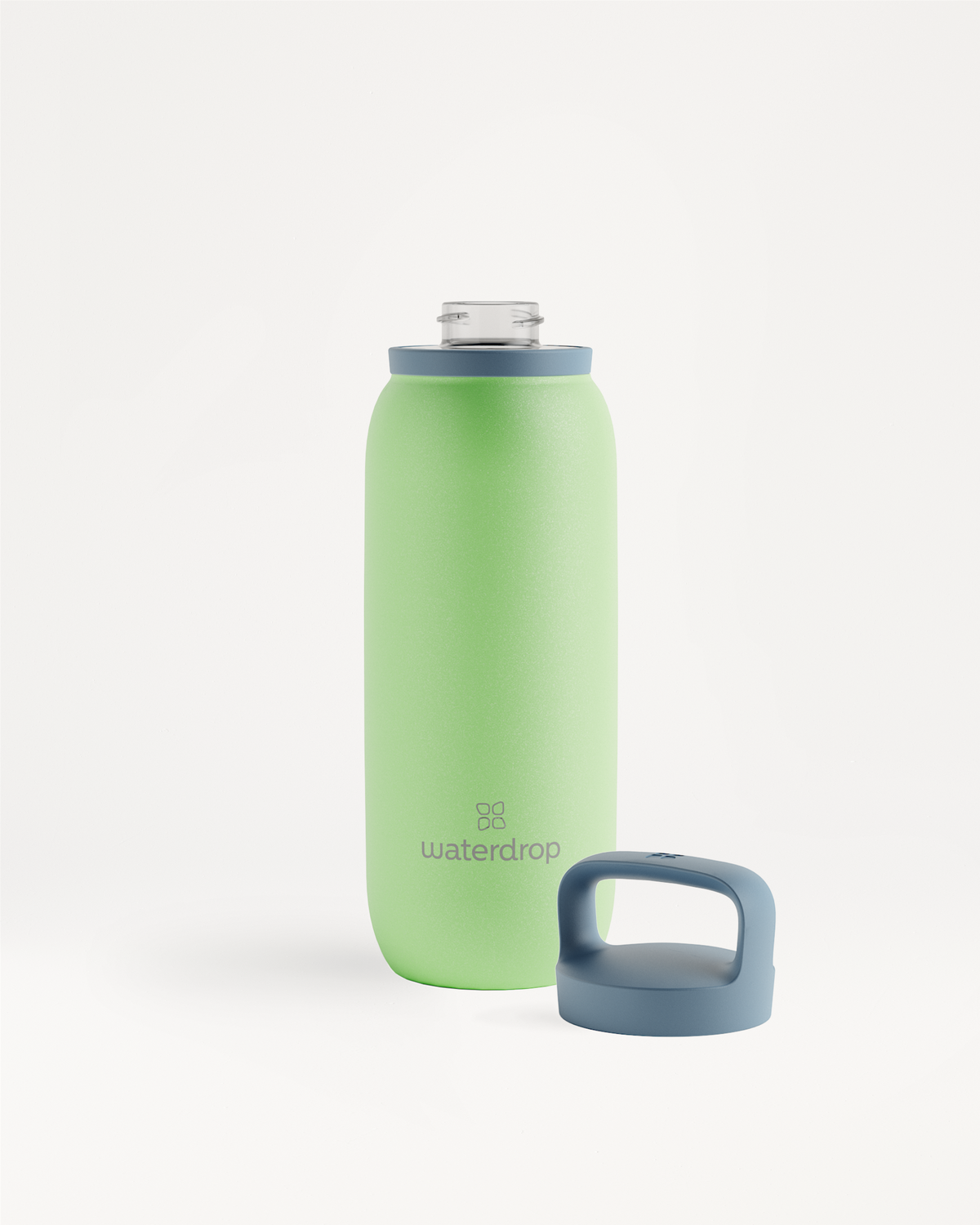 All-Purpose Thermo · Spout Lid, een cilindervormige waterfles van dubbelwandig roestvrij staal, biedt langdurige koeling; ideaal voor ijskoude dranken dankzij de brede opening voor ijsblokjes.