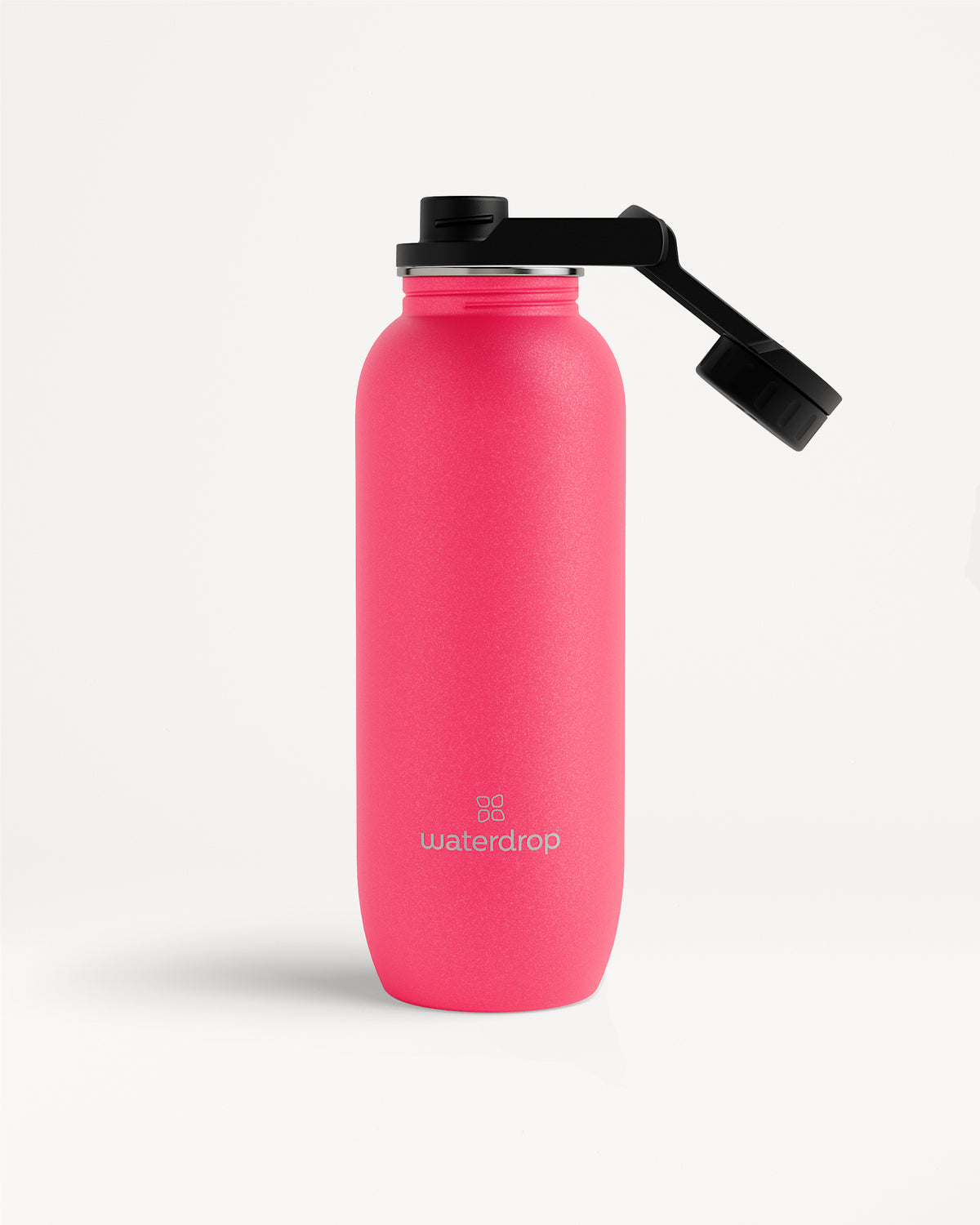 All-Purpose Ultralight · Swing Lid waterfles met zwarte dop, ideaal voor dagelijks gebruik en uitstapjes. Lichtgewicht en praktisch ontwerp van waterdrop® NL, perfect voor hydratatie zonder gedoe.