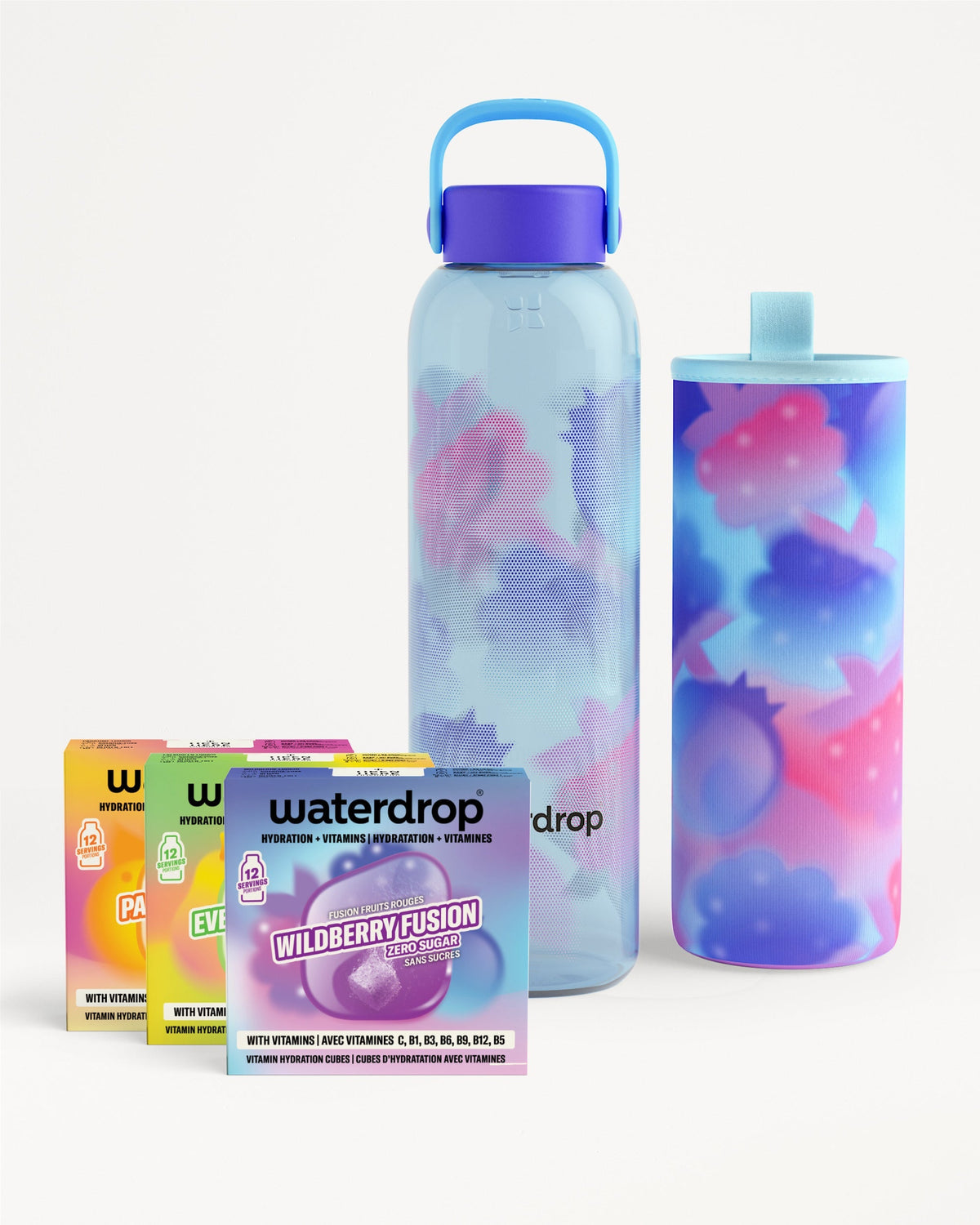 Set met glazen fles FUSION