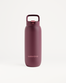 All-Purpose Thermo Straw Lid bottle, insulated, with carry-handle.