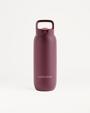 All-Purpose Thermo Straw Lid bottle, insulated, with carry-handle.