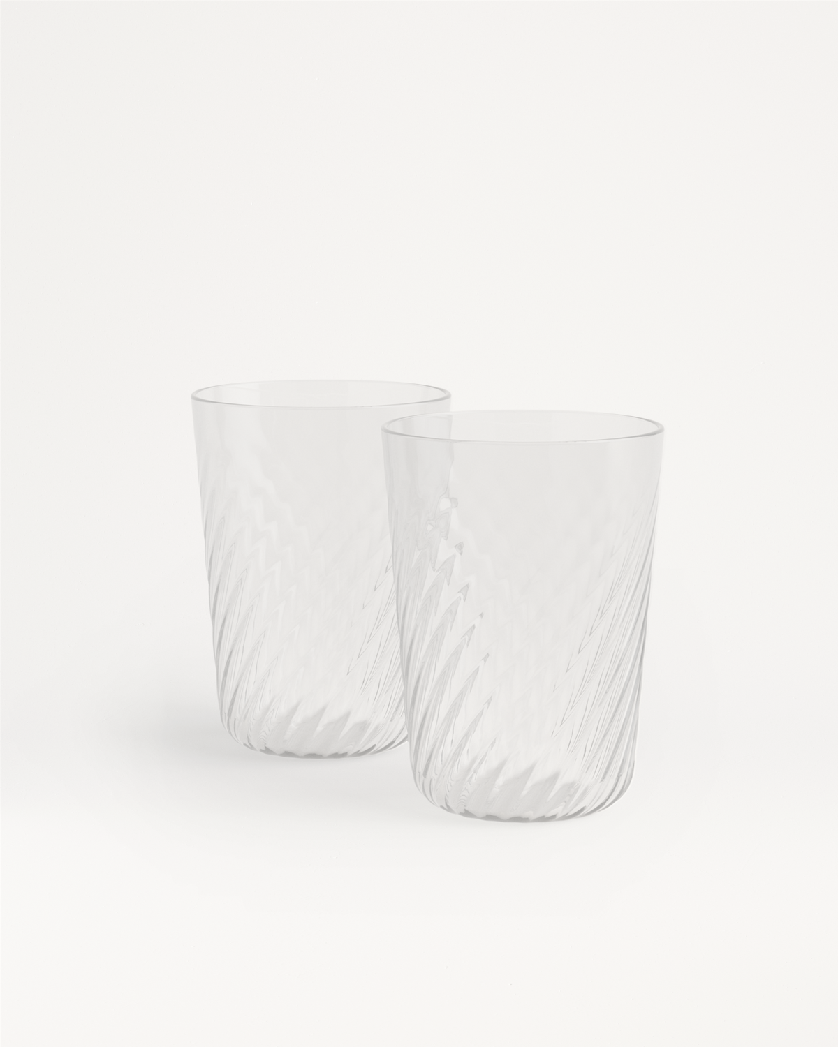 Geribbelde drinkglazen