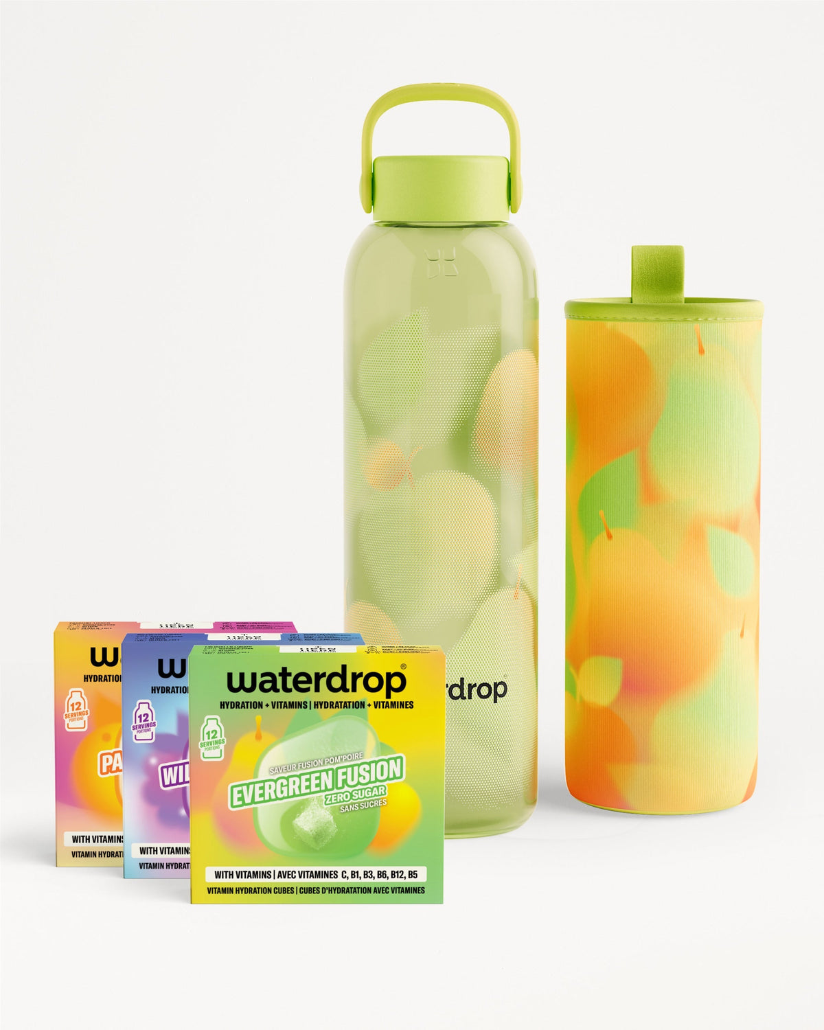 Set met glazen fles FUSION