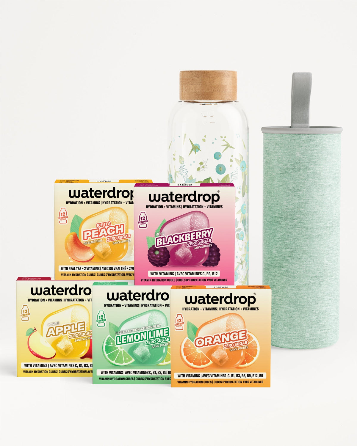 Starterset voor 30 dagen met glazen fles