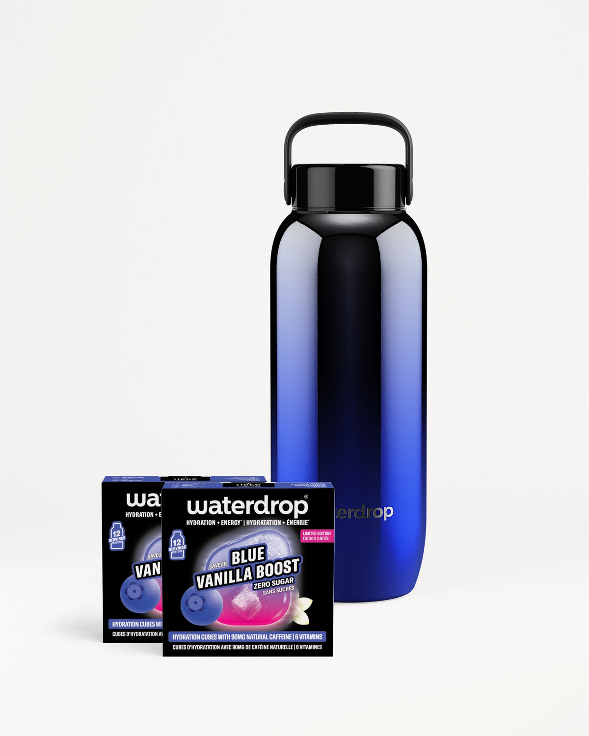 Set met Blue Vanilla en fles