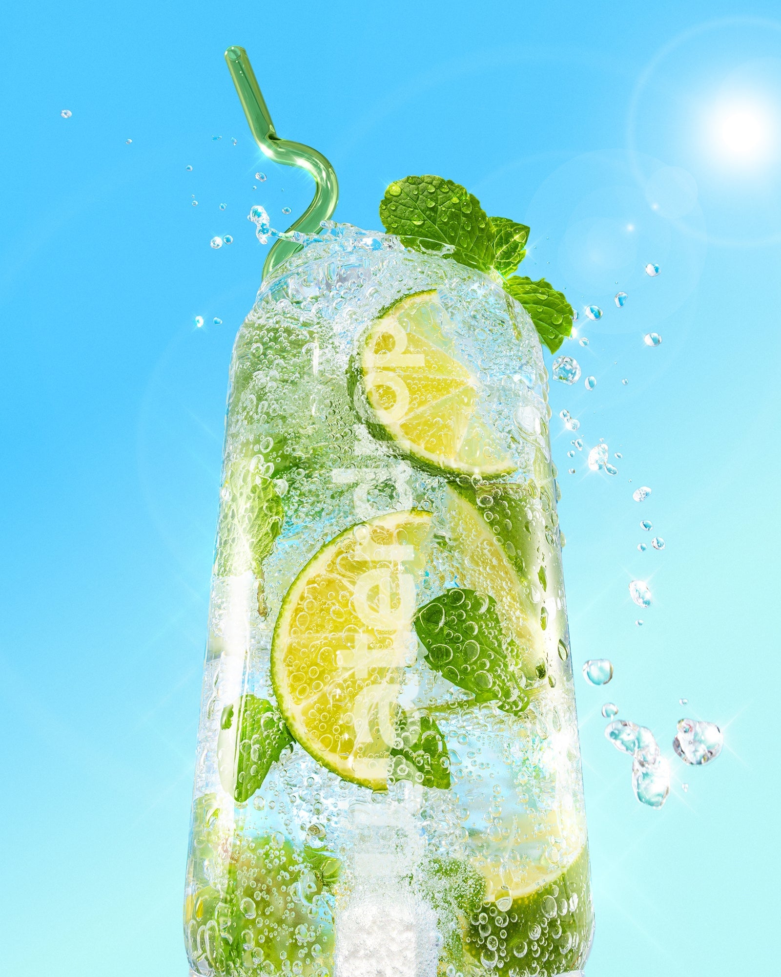 Glazen rietjes MOJITO