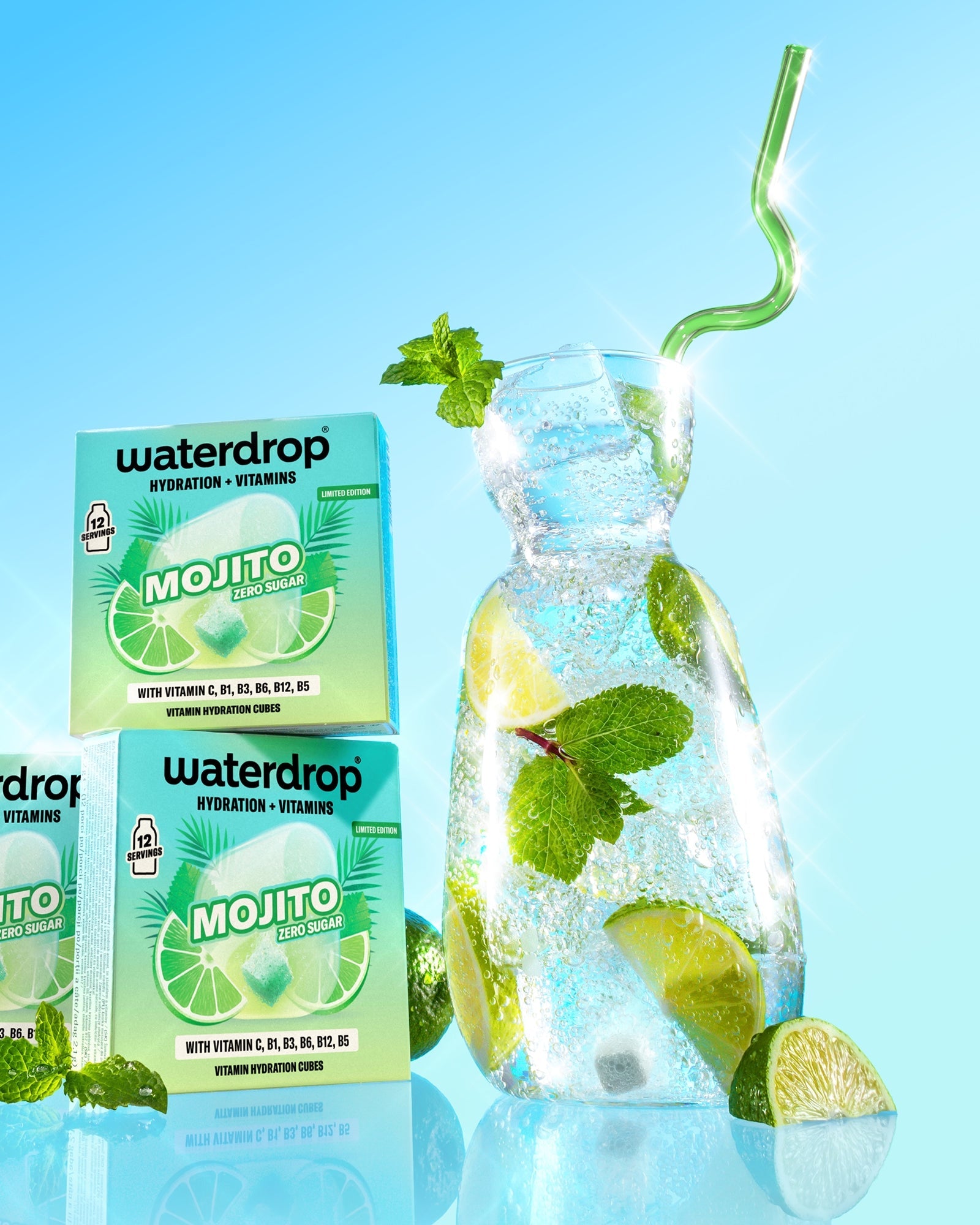 Glazen rietjes MOJITO