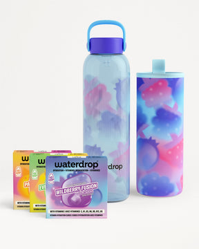 Set met glazen fles FUSION
