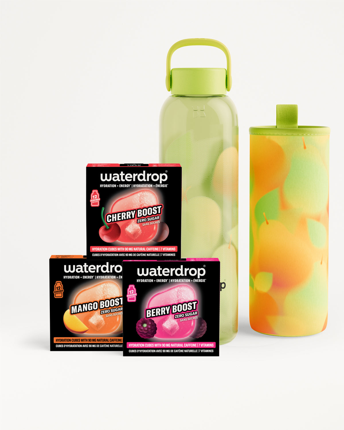 Starterset met energieboost en glazen fles