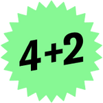 groene sterburst-embleem