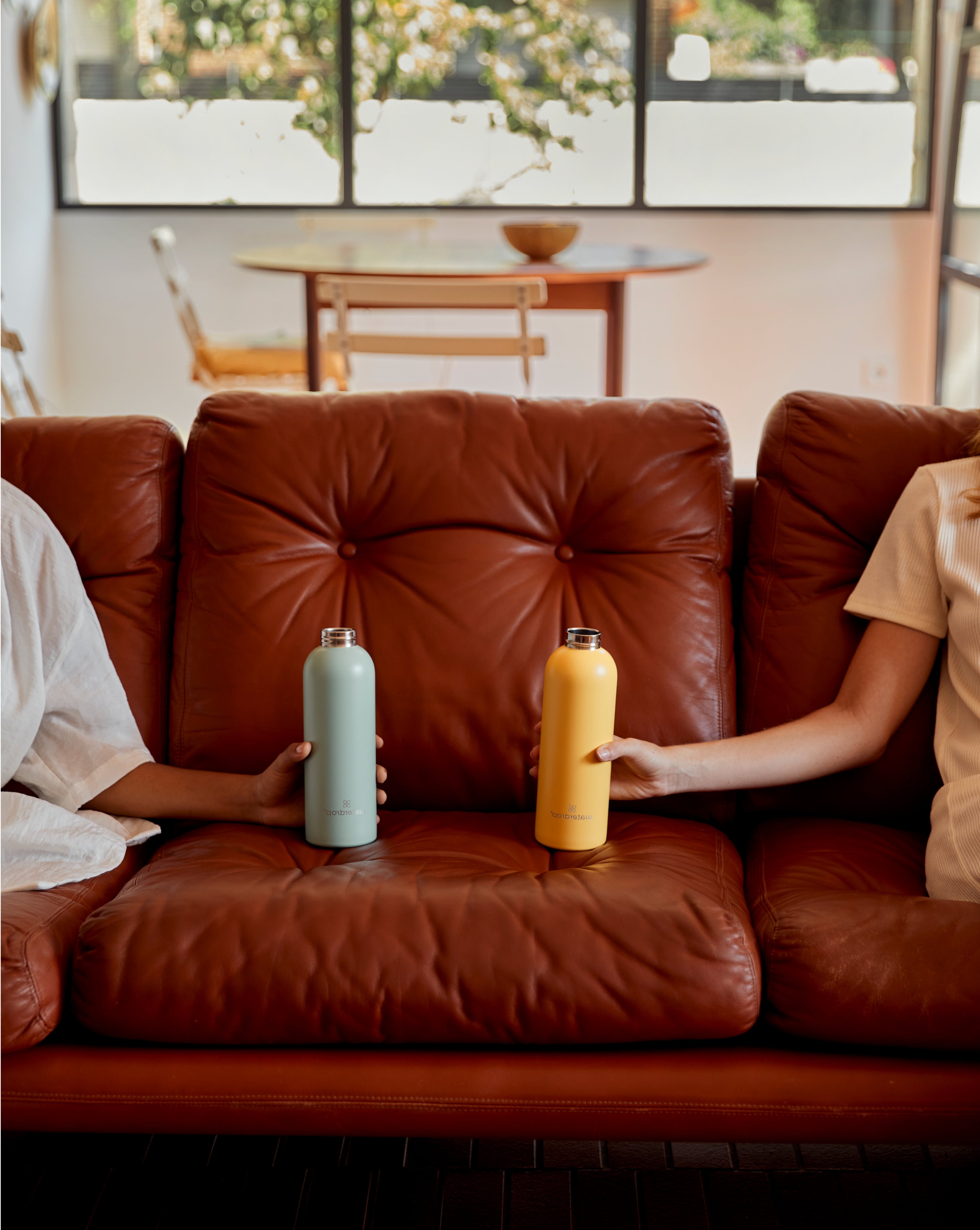 RVS Drinkfles · Flessendop uit bamboe